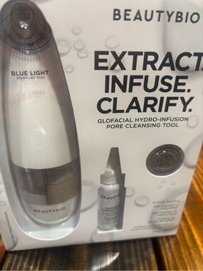BeautyBio GloFacial Hydro-Infusion Pore Cleansing Tool - White/Cream
